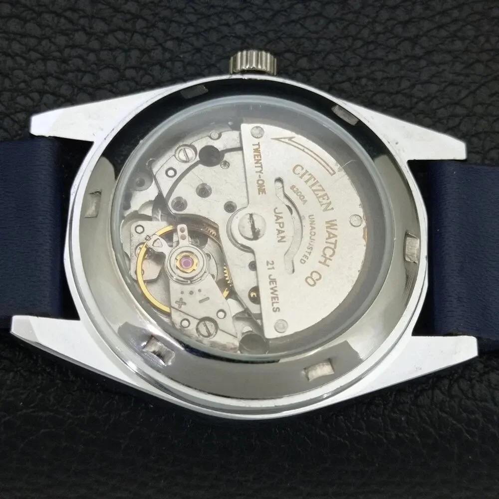 Citizen Blue Dial Men's Automatic Watch with Silver Case